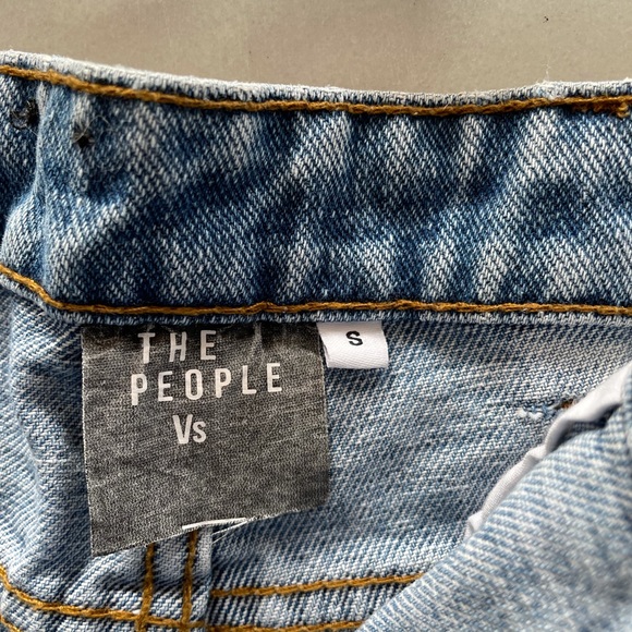 The People Vs. JANET MINI Denim SKIRT - THRASHED INDIGO Size S - Picture 12 of 12